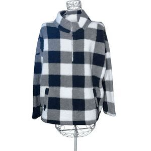 NEW WITH TAGS beautiful  women ROSEMONT & STATE QUARTER ZIP PULLOVER SHERPA (BLA